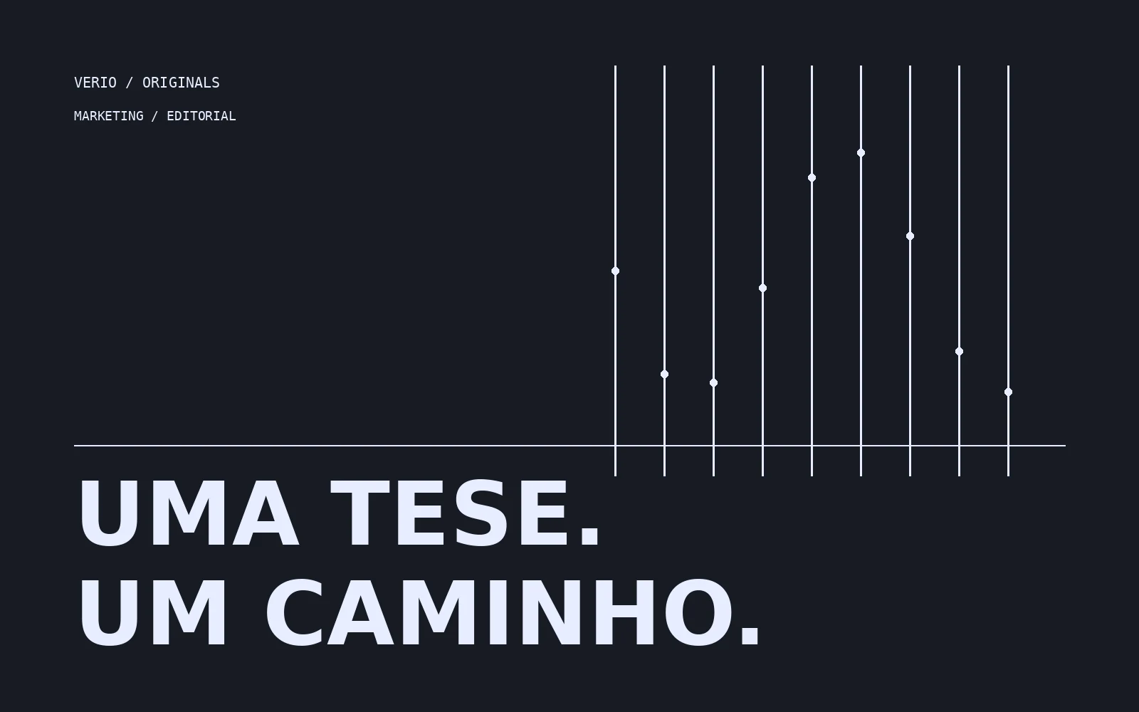 Capa editorial VERIO: UMA TESE. UM CAMINHO.