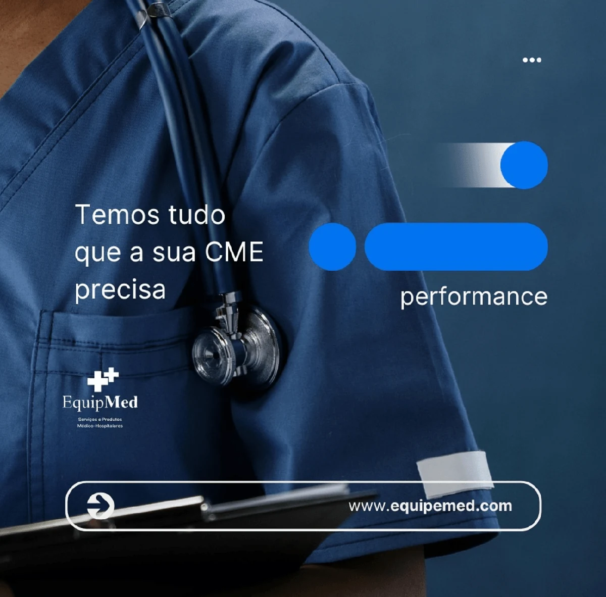 Trabalho de Jonathan Borges para EQUIPMED, publicado em seu portfólio no Behance.